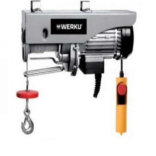 wk400160 polipasto electrico 100kg 18mts cable acero 200kg 9mts 450w wk 400160 werku