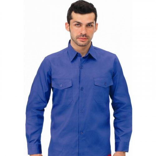 camisa dos bolsillos manga larga algodon 500